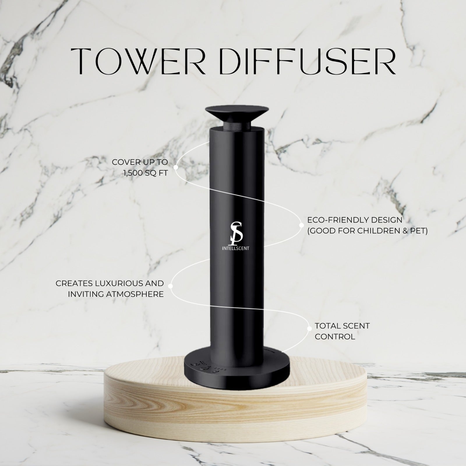 Tower Diffuser Scent Diffuser Black